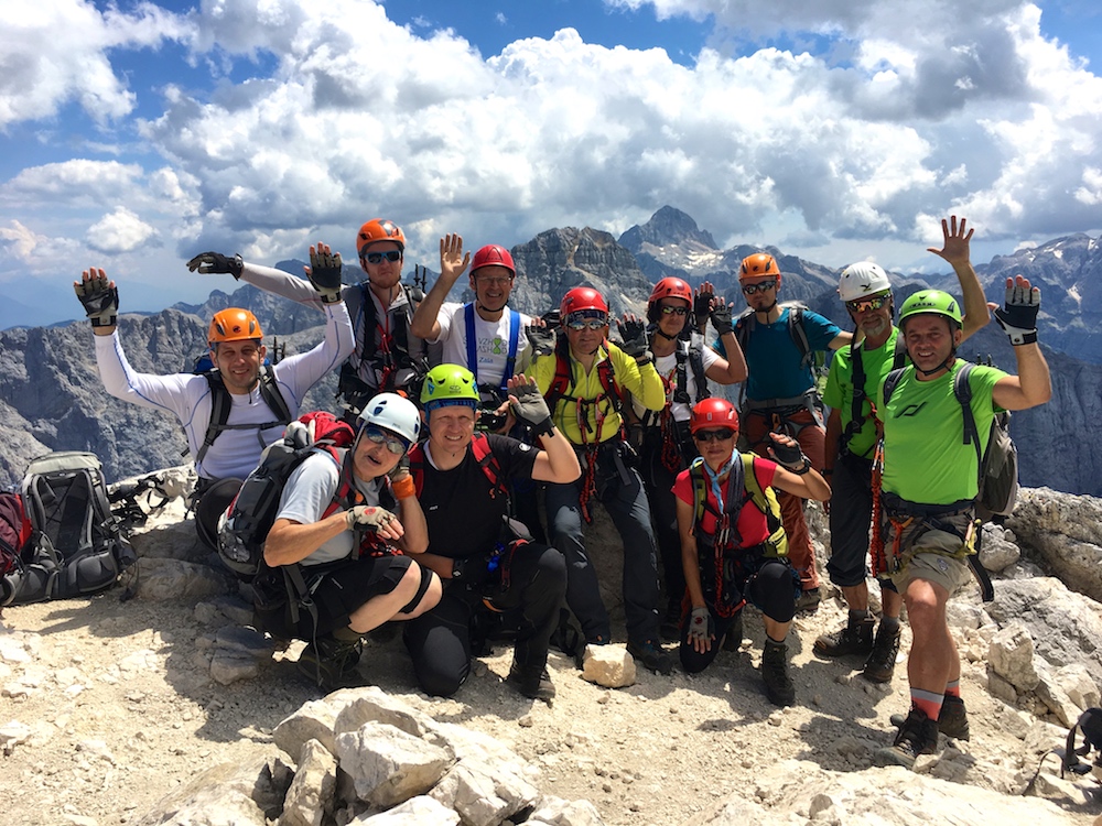 Na vrhu Prisojnik s Triglavom v ozadju. Foto: arhiv Zdenke Mihelič